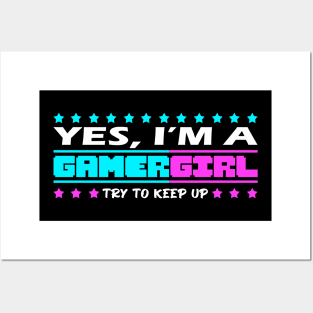 Gamer girl funny quote, gaming girls gift idea Posters and Art